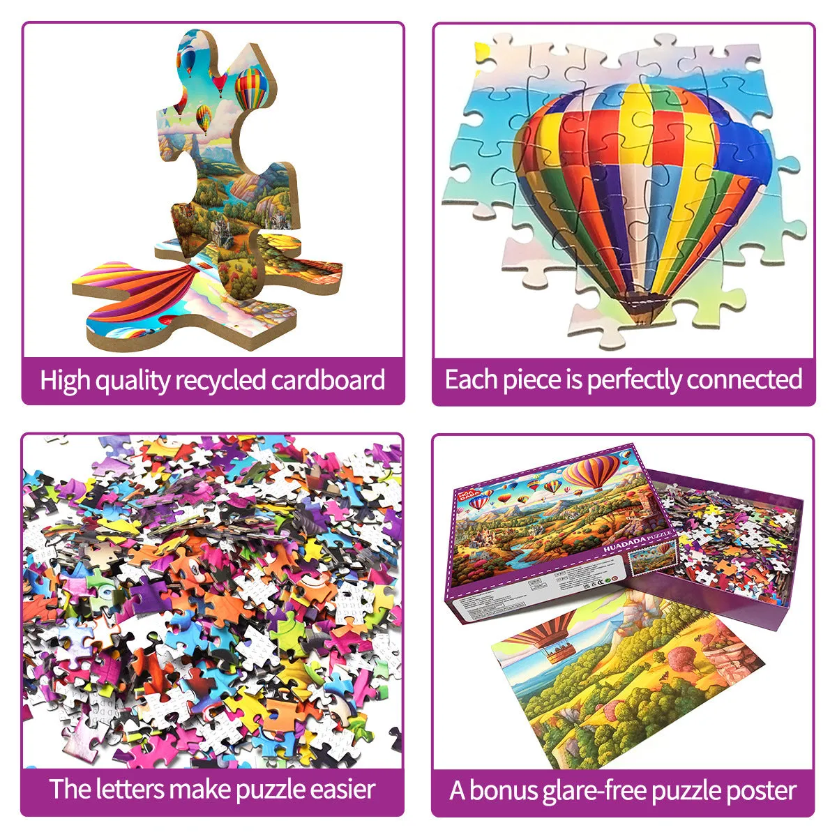 1000-Piece Hot Air Balloon Adventure Jigsaw Puzzle for Adults | Difficult Paper Puzzle | Beautiful Scenery | Stress Relief