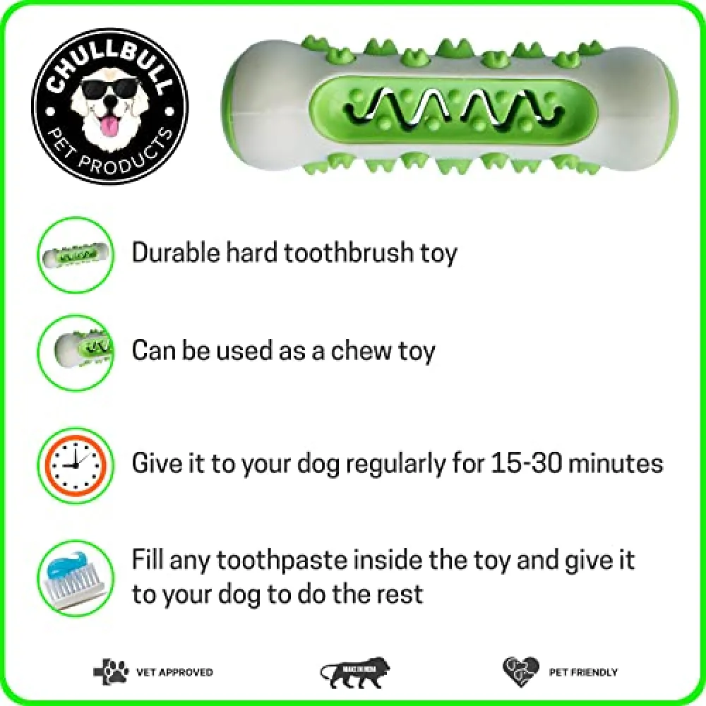 Chullbull Bite Resistance Alpha Toothbrush for Dogs (Yellow)