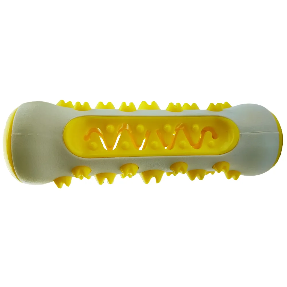 Chullbull Bite Resistance Alpha Toothbrush for Dogs (Yellow)